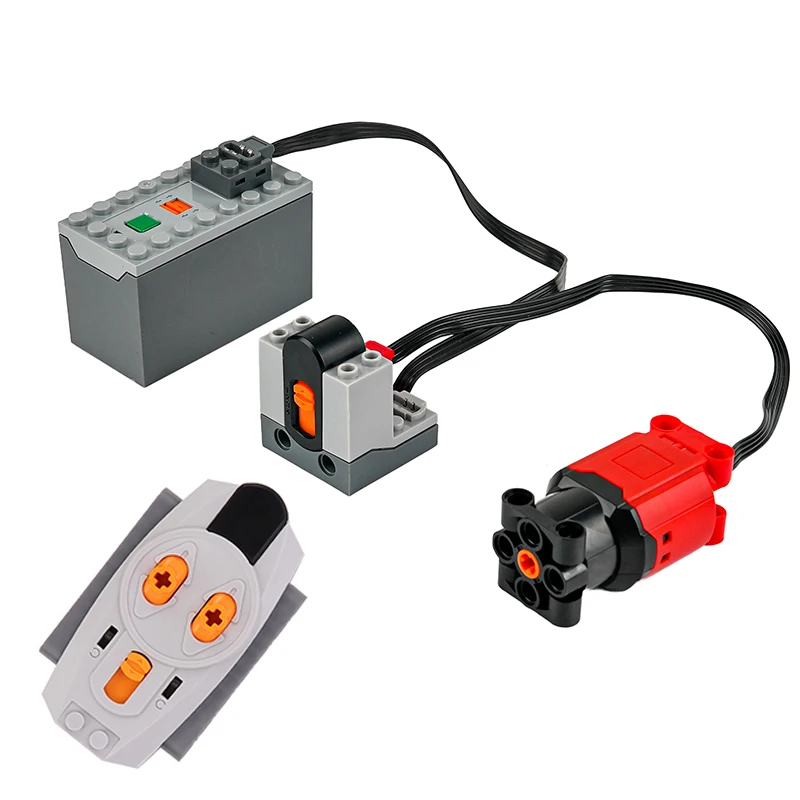 

88003 L Motor Red PLus Строительные блоки MOC Технологии Запчасти Функции мощности Мощный двигатель для логотипов DIY Автомобиль Грузовик Power Up