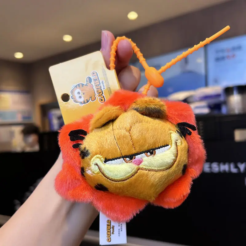 Kawaii Garfield Plush Toys Keychain Cartoon Backpack Pendant Soft Stuffed Doll Boy Girl Couple Birthday Gift Creative Peripheral