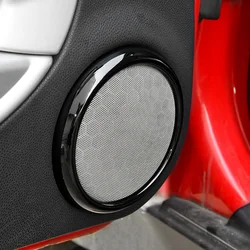 for BMW Mini Cooper R50 R52 R53 2006 2005 2004 2003 2002 Door Audio Speaker Sound Horn Ring Sticker Decoration Trim Black Style