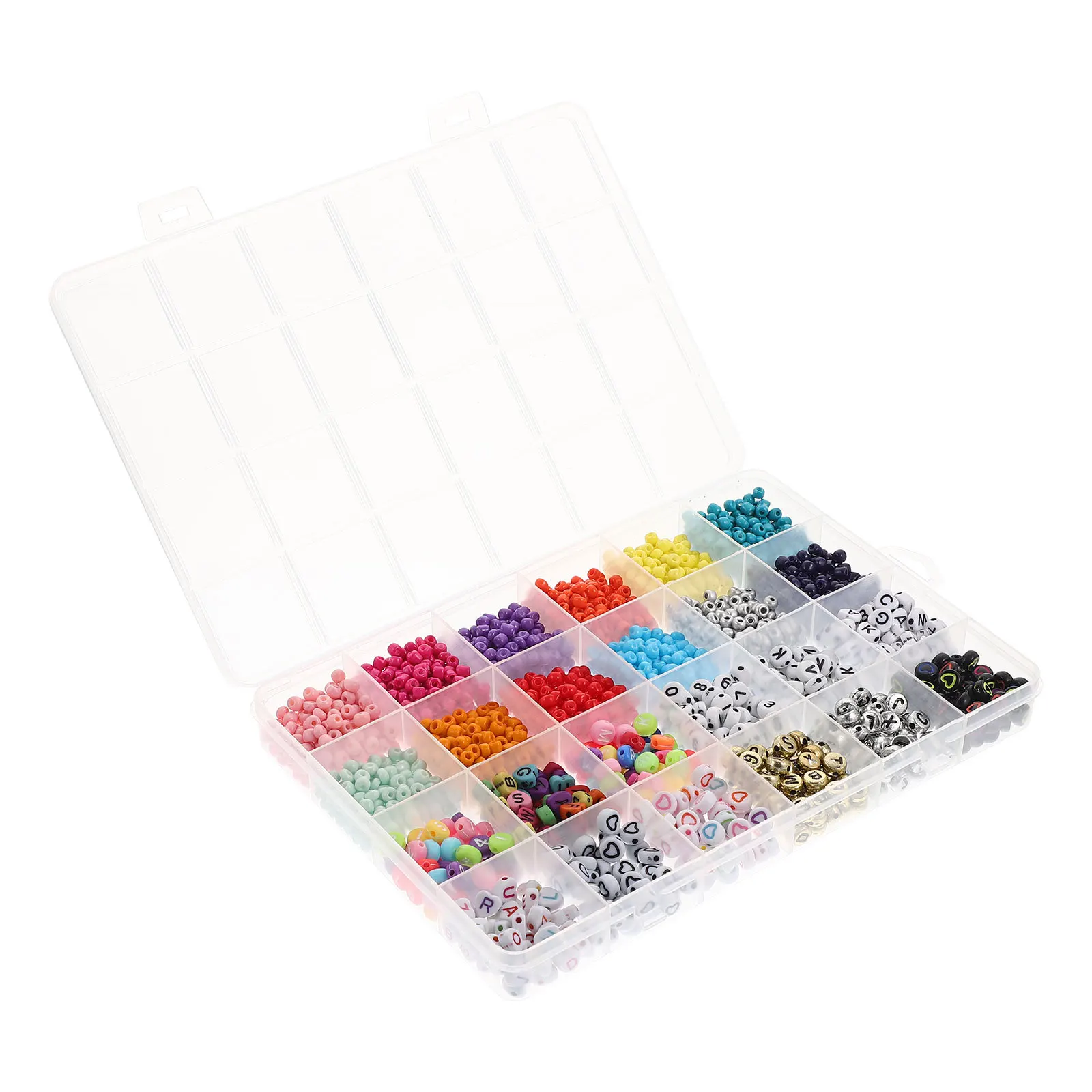 1 صندوق من خرز الحروف المطلية بلون سادة خرز زجاجي فضفاض لصنع المجوهرات بنفسك لوازم يدوية للسوار الزخرفي #6