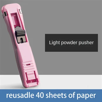 El kelepçe zımba taşınabilir klip zımba kağıt itici seti yedekleme sıkma dosya klasörü hızlı Clam klip dağıtıcı itme klip zımba