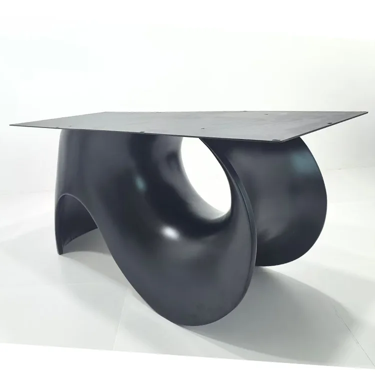 Creative Oval Black or White Fiberglass Tulip Table Base Mermaid Table Foot Painting