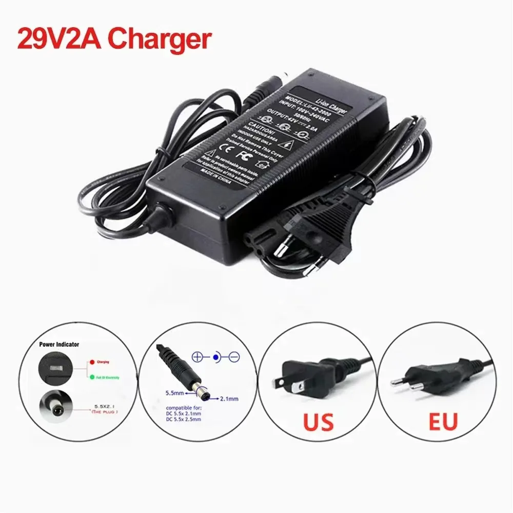 24V 40Ah 7S3P 18650 29.4V 40000mAh Li-ion Battery Pack for Electric Bicycle Moped Electric Li-ion Battery + 2A Charger