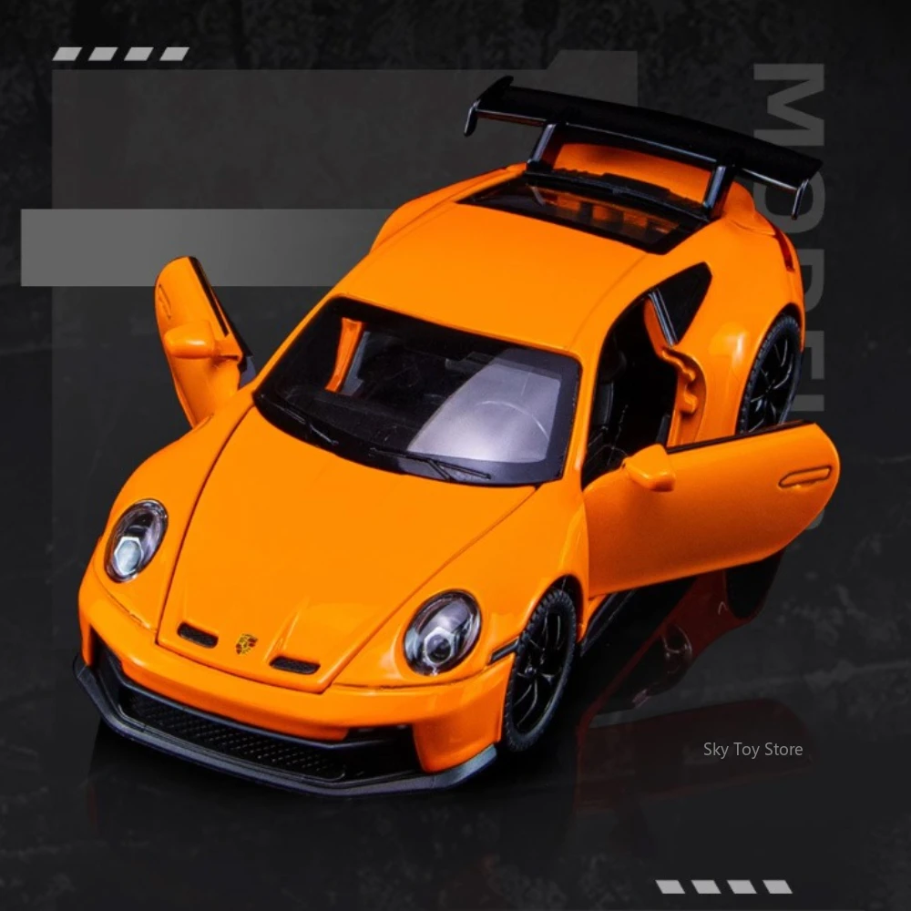 โมเดลรถ 911 มาคาน อัลลอยด์ สเกล 1:32 ของเล่นรถเหล็กหล่อ ประตูเปิดได้ รถจิ๋ว มีเสียง มีไฟ ดึงหลังวิ่งได้ ของสะสมสำหรับเด็กผู้ชาย ของขวัญสำหรับนักสะสม