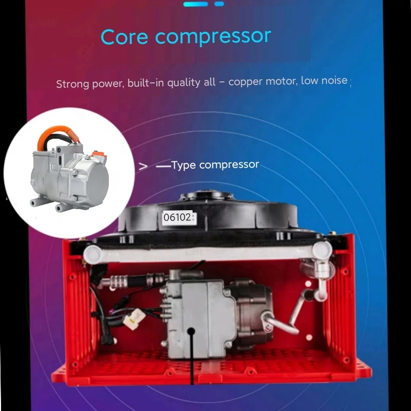 Universal 12V Electric Ac Compressor 12 Volt Air Conditioner Truck Electric Compressor