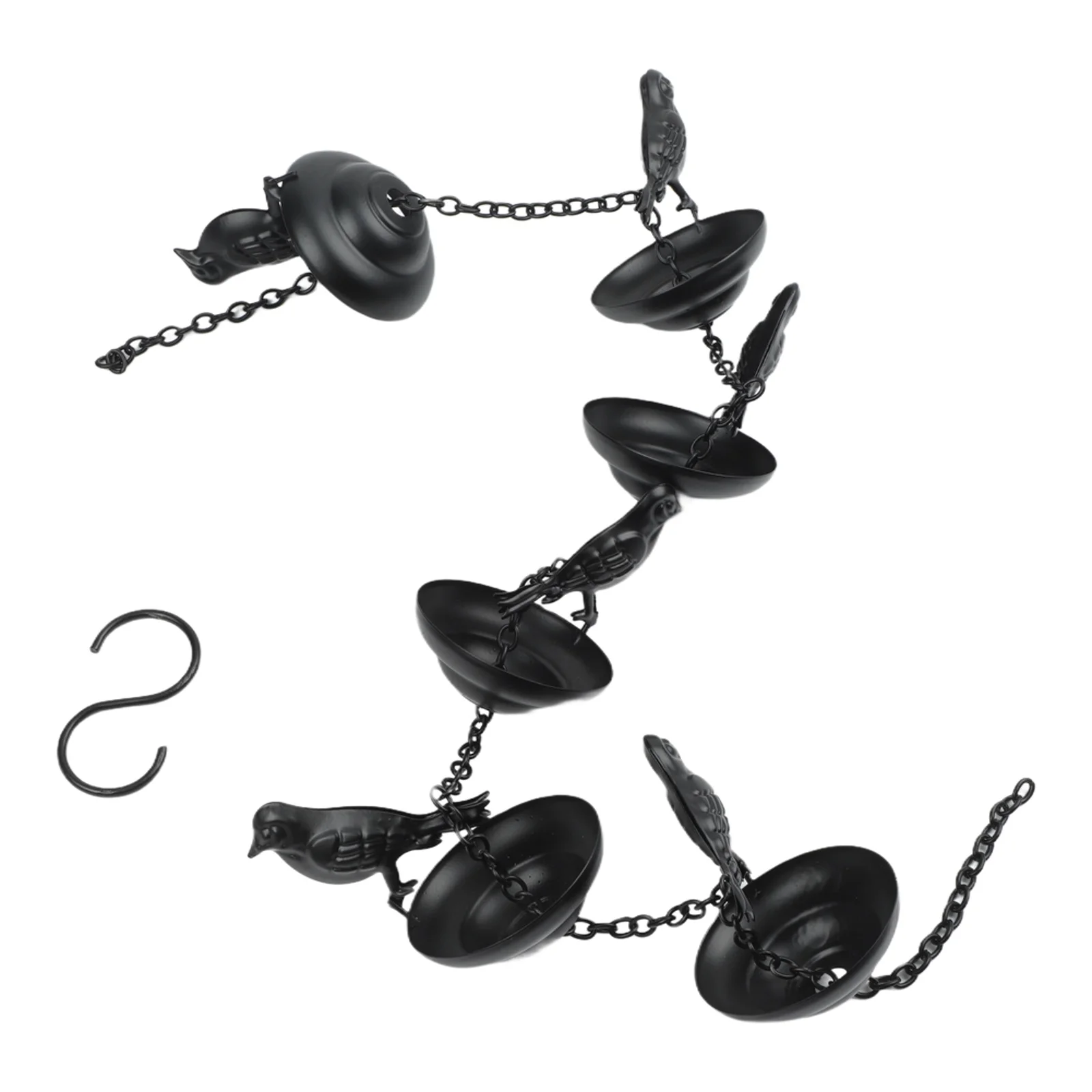Metal Bird Rain Chain 33 Inch Bronze Waterfall Gutter Decor For Outdoor Garden Patio Balcony Home Decoration Accessories