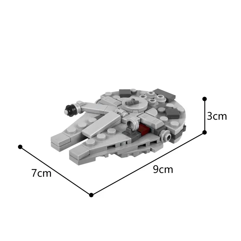 Classic Star Movie Accessories Space War Spacecraft Mini Millennium Falcon Building Blocks MOC-36420 Assembly Model Kids Toy