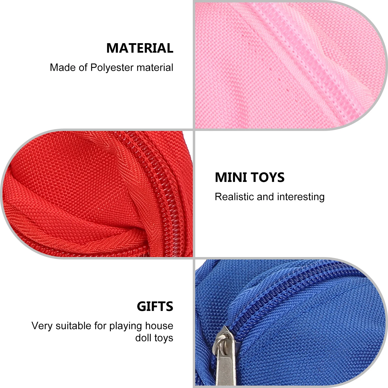 

4Pcs Mini School Bag Style Enhances Mini House Realism Perfect Desktop Handmade Decor Gift for Micro Landscape