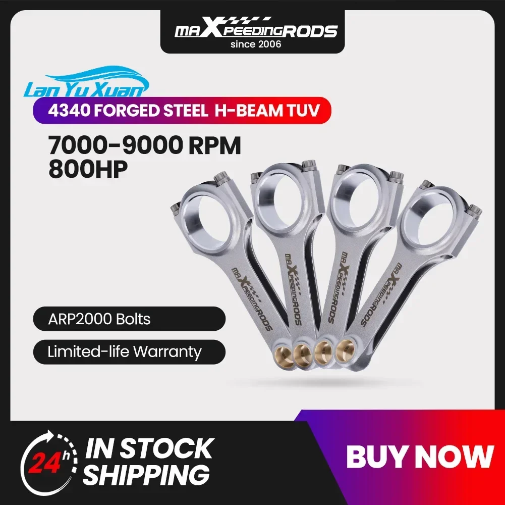 

H-Beam Connecting Rods For Ford Explorer Focus RS EcoBoost 2.3L ARP2000 5.878" for engine Pleuel Bielle Cranks Bellie Pleuel