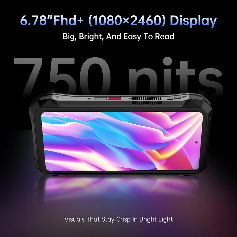 8849 Tank X Unihertz 220 Lumenów 1080P Projektor Wytrzymały Smartfon Android16 17600mAh 512G Dimensity 8200 NFC Wersja Nocna 2026