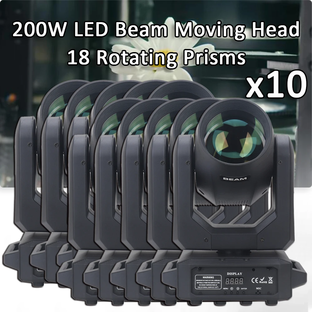 professional led moving head light iluminacao efeito de palco controle dmx dj disco ktv festa casamento bar clube show 10 pcs lote 200w 01