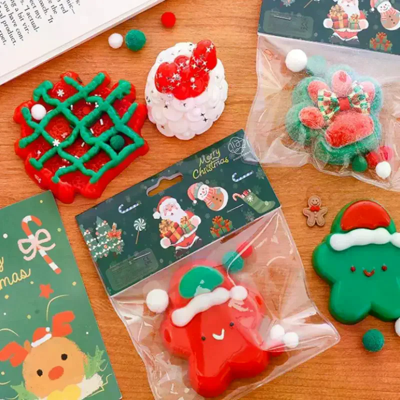 ของเล่นบีบคลายเครียดลายการ์ตูนน่ารักธีมคริสต์มาส ของขวัญ