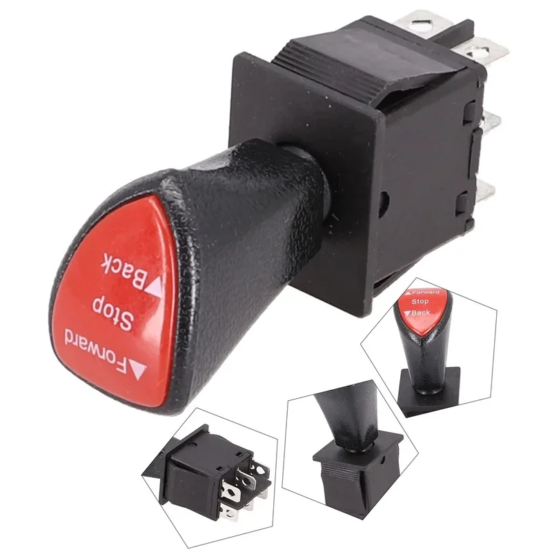 6 Pin DPDT Latching Slide Rocker Switch Forward Stop Back Control KCD46046P Reliable For 125V And 250V Applications