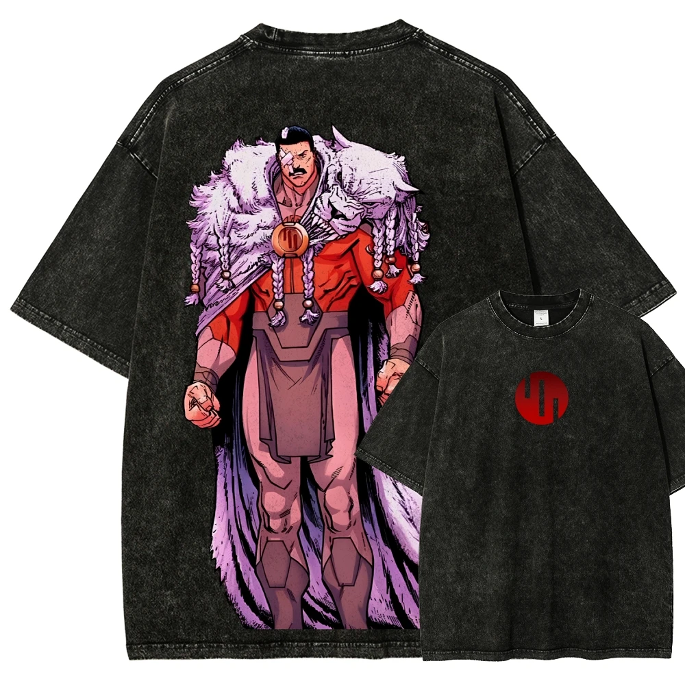 Camiseta lavada Invincible Anime Lover, ropa para todo el año, ropa con personalidad, talla grande, unisex, nuevo modelo, alta calidad para parejas