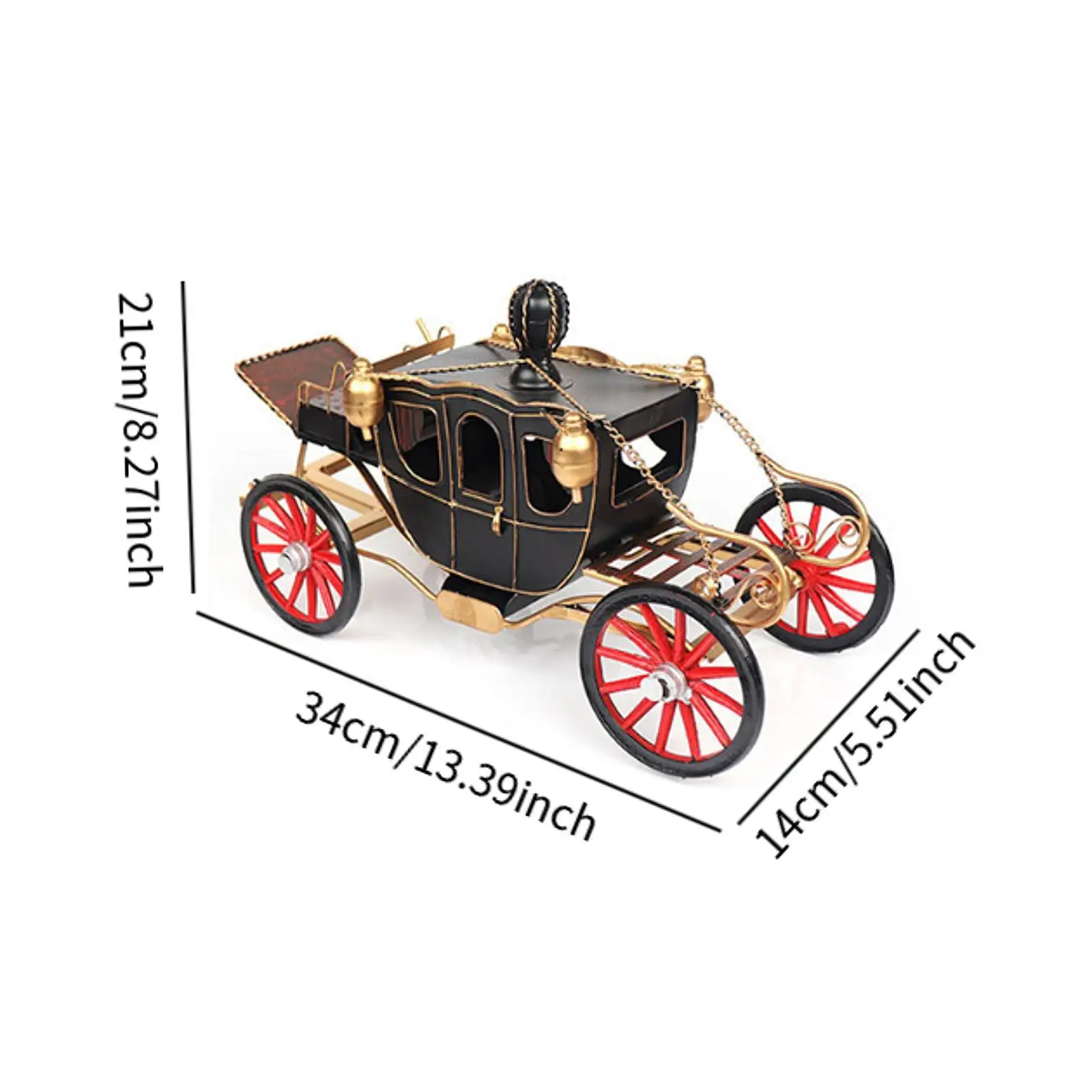 Vintage Carriage Model Collectible Display Souvenirs Gift Craftsmanship Decoration Iron Art Nostalgic Decor Ornament