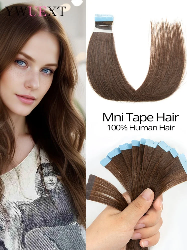 

Мини-лента для наращивания волос 12-24 дюйма, машина Remy Skin Weft, клейкая мини-лента для человеческих волос, цветная лента рояля