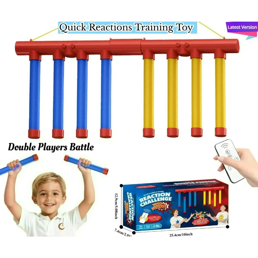 Latest 2-Player Challenge Drop Sticks Game Kids Stick Catching Toy Training Reaction Ability Parent-Child Interactive Toy Sports