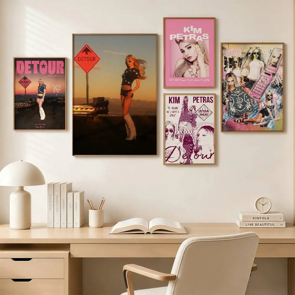 Singer K-Kim P-Petras Posters Wall Art Retro Painting Home Room Cafe Club Dorm Wall Decor
