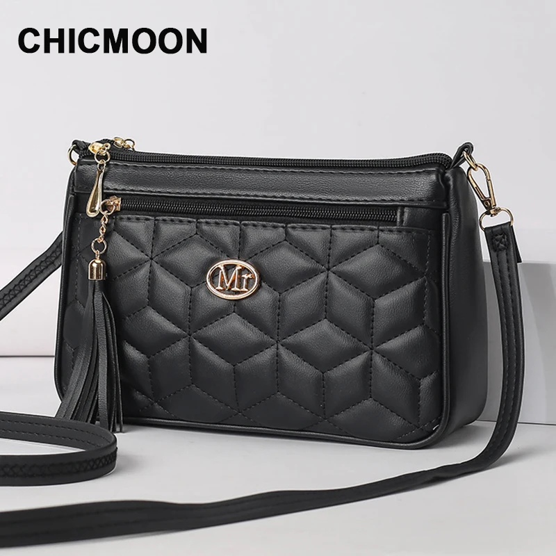 Tassel Small Messenger Bag For Women Trend Lingge Female Shoulder Bag Fashion Ladies Crossbody Bags Brand PU Leather Handbags