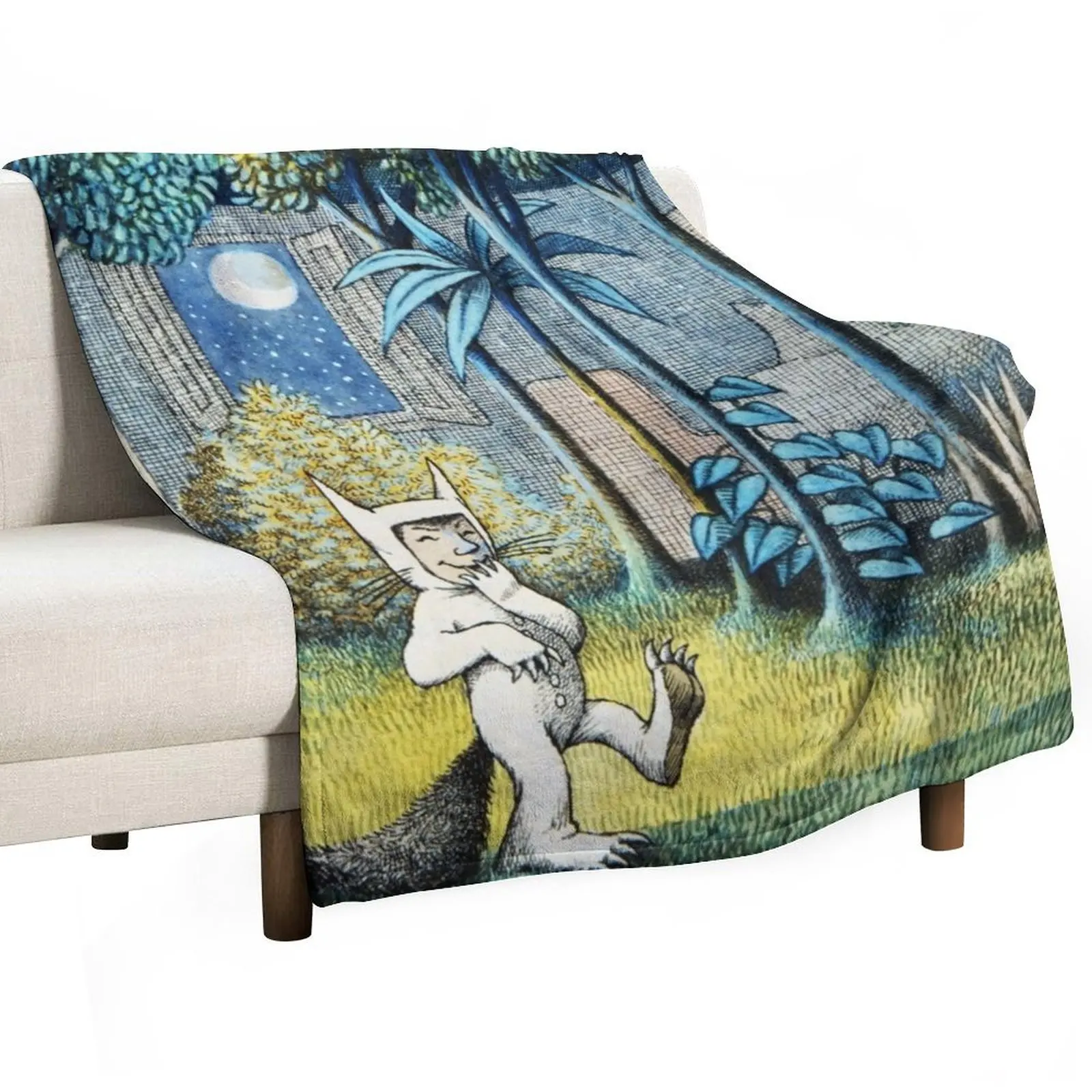 

Let the Wild Rumpus Start Throw Blanket Thermals For Travel Hairy bed plaid Blankets