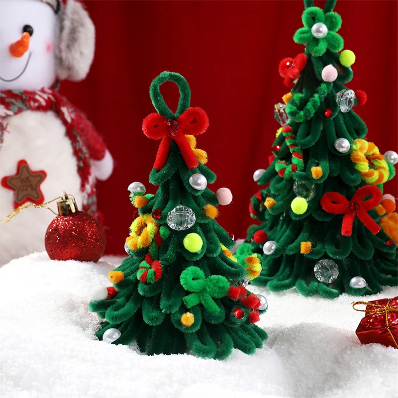 Árbol de Navidad Artificial de 15/20CM, decoración de escritorio para árbol de Navidad, oficina, hogar, decoración navideña, regalo de Año Nuevo hecho a mano DIY