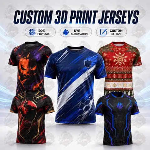 Custom 3d Print Jersey Men Women Breathable Polyester Crew Neck Short Sleeve Sports Team Shirt Personalized Design Quick Dry Tee