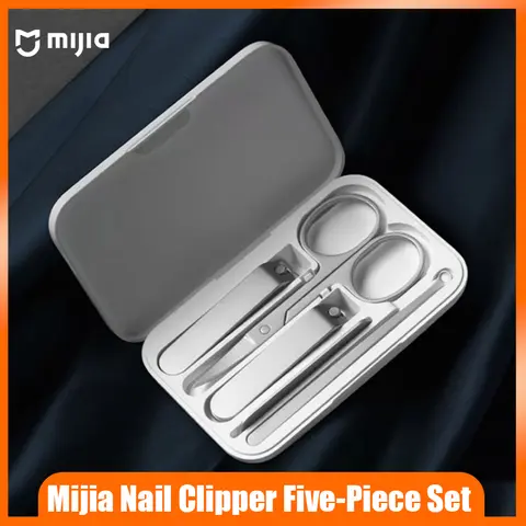 Mijia Nail Clipper Set Five Piece Stainless Steel Magnetic Design Trimming Care Complete Portable Travel Set