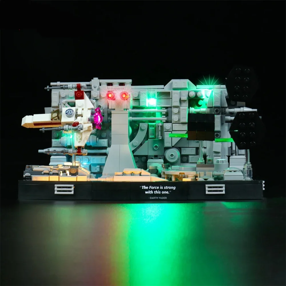 75329 Death Star Trench Run Diorama Starsing Wars Movie Lighting Set Model Not Include Building Block(Only Led Light)