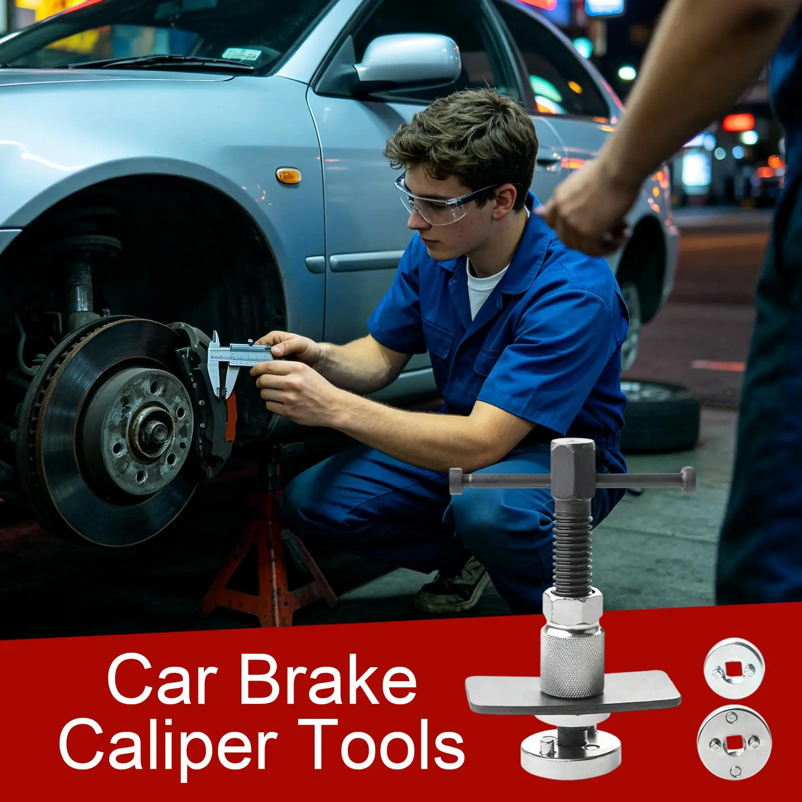 Brake Compression Tool Carbon Steel Automotive Replacement Accessory Car Rear Brake Pad Wind Back Tool For Garage Workshop