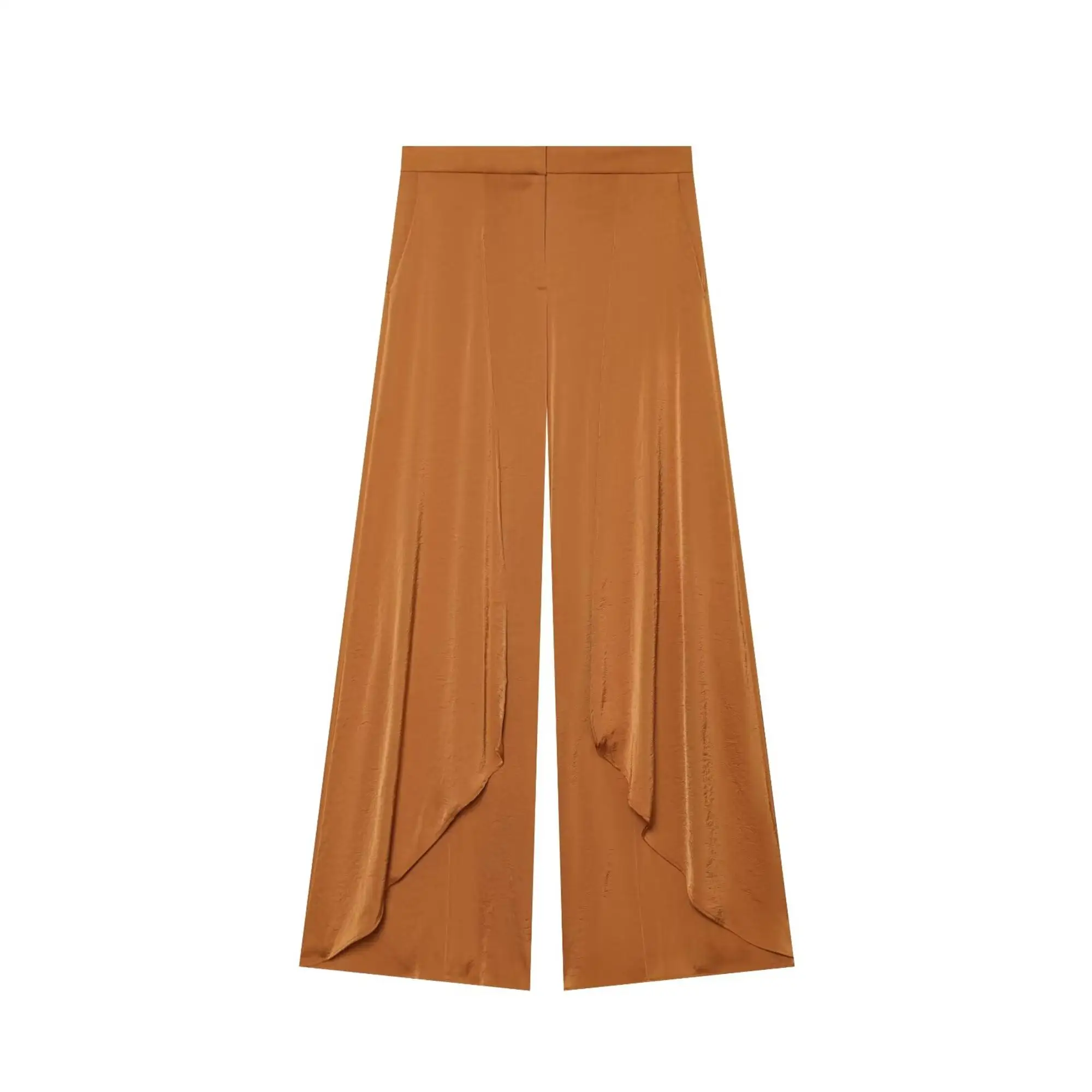 Neue Damen Lose Lange Hosenanzüge 2026 Lässige Rüschen-Kurzarmbluse und Hochgeschnittene Rüschenhose Zweiteiliges Set Damen-Outfit – Detail 10