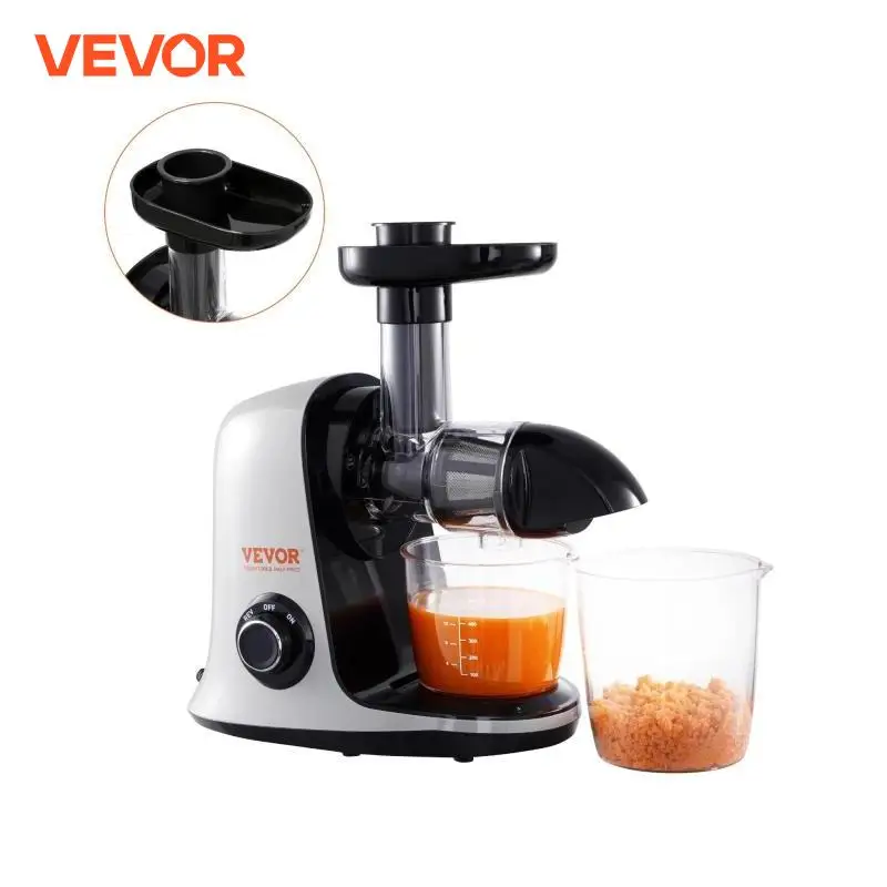 Vevor espremedor de mastigação lenta, prensa fria com função reversa, motor silencioso, fácil de limpar para frutas e legumes com alto teor nutritivo