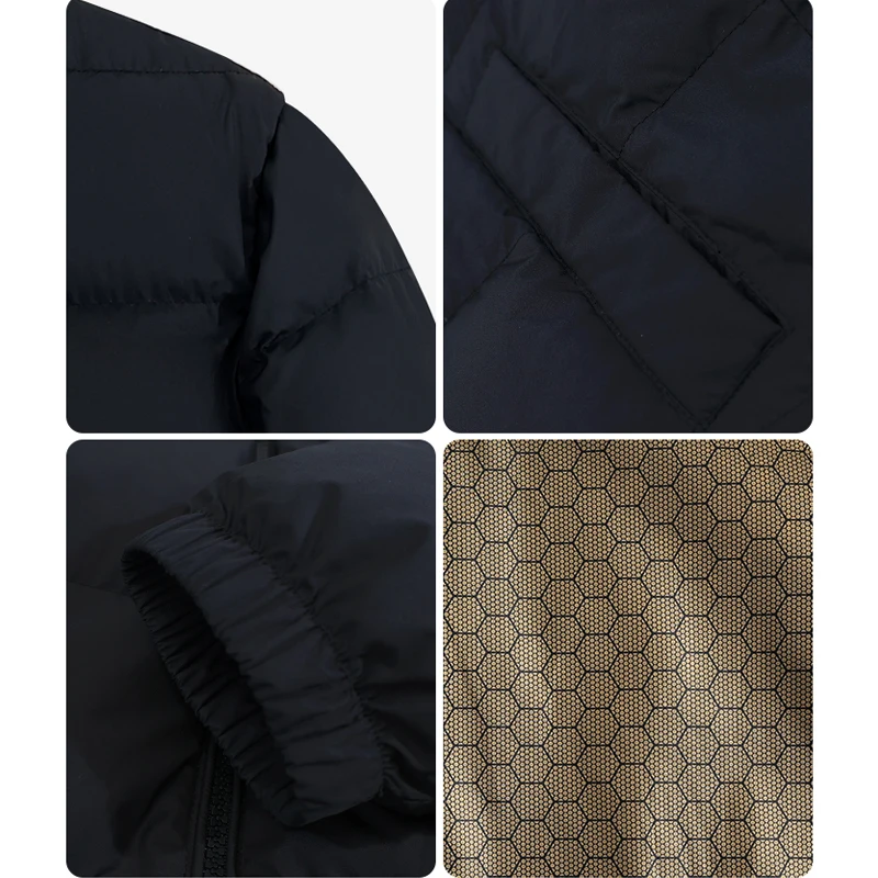 YESUNION للجنسين الشتاء الوقوف طوق الأبيض أسفل سترة دافئة يندبروف معطف خفيف الوزن سترة منتفخة مقاوم للماء معطف عالي الجودة