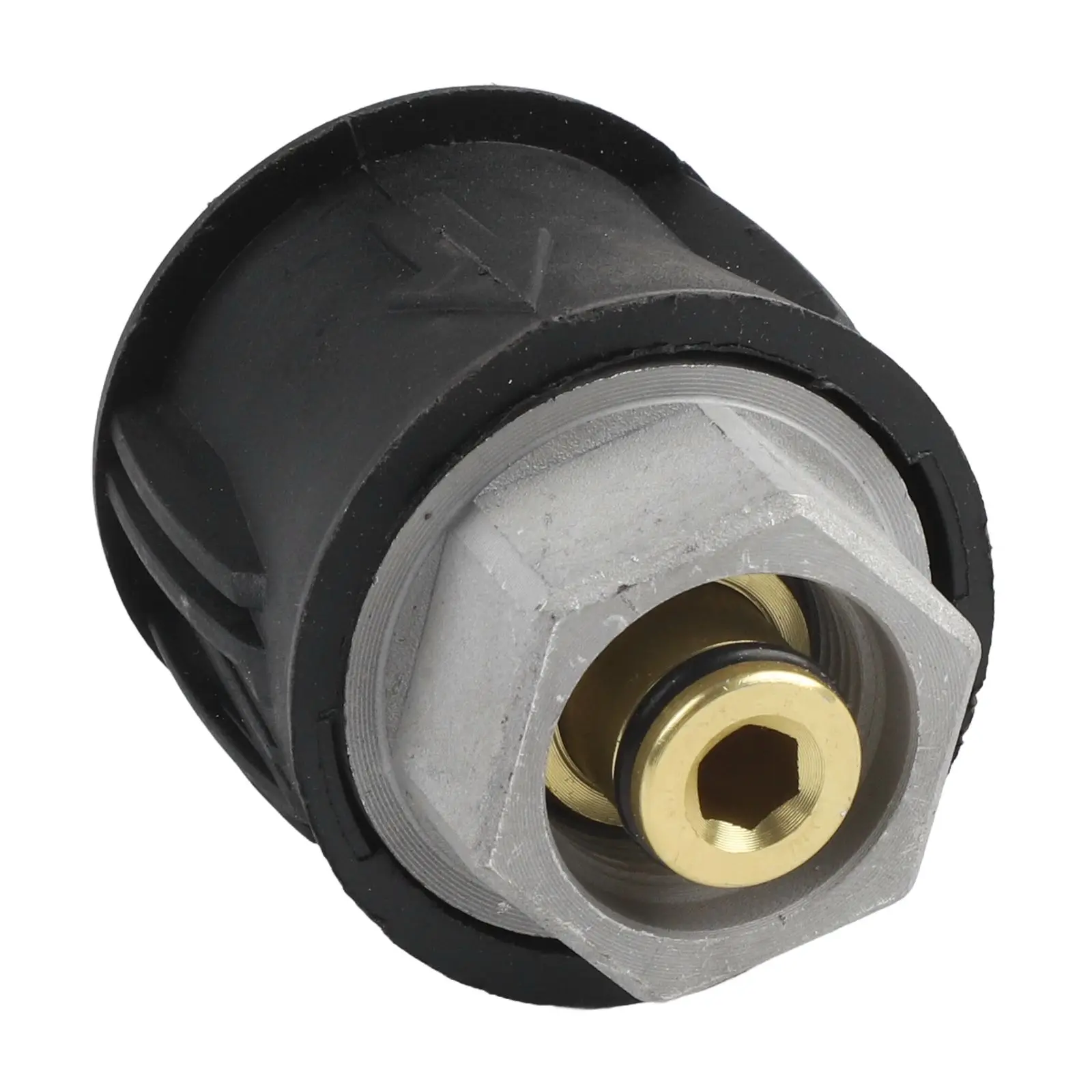 Adapter for Karcher Series Pressure Washers with Quick Click Design Allows Attachment to High Pressure Cleaning Hoses