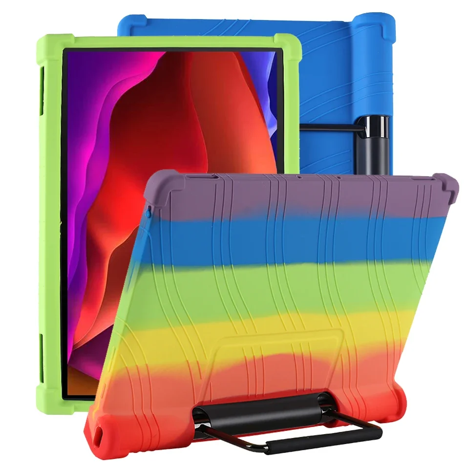 Hülle für Lenovo Yoga Pad Pro YT-K606F Tablet, sichere, stoßfeste Silikon-Ständerabdeckung