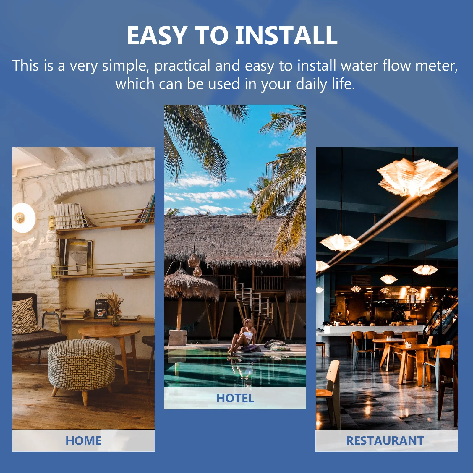 

1Pcs Dn15 Cold Water Meter Sturdy Iron Build Simple Design Clear Readable Dial Rotary Wing Flow Measurement for Home Garden Use