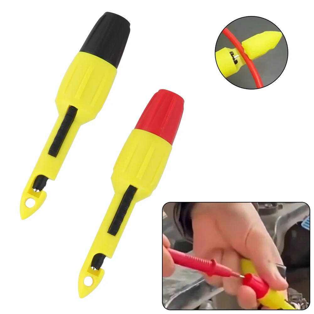 2pcs for Multimeter Voltage Voltmeter Testing 2mm/4mm Socket Insulation Piercing Clip Tool Wire Piercing Puncture Probe