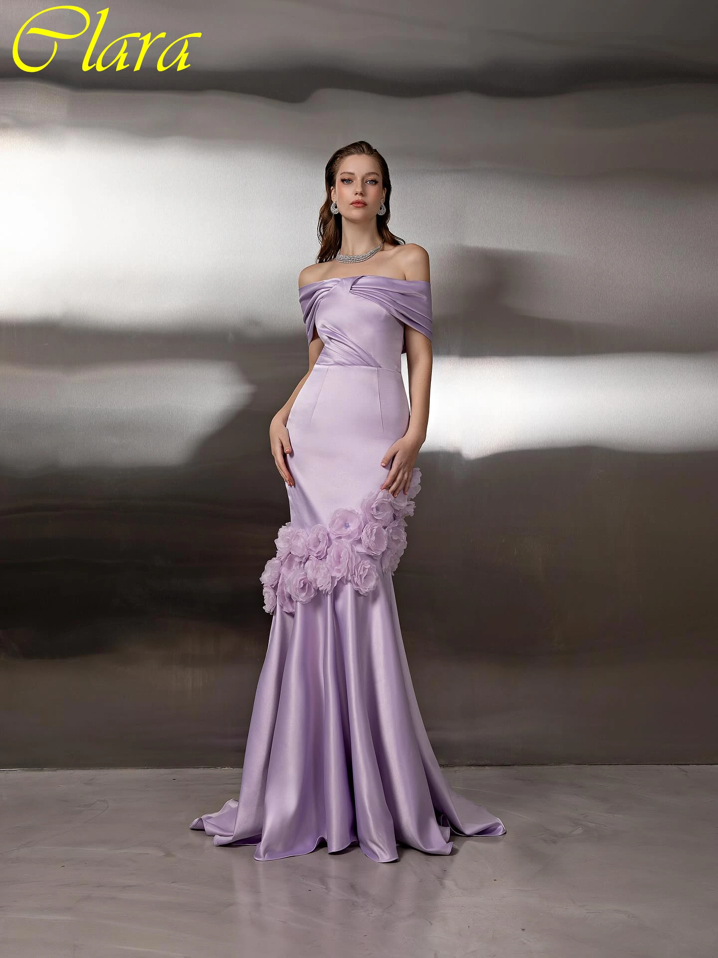 

Customized Mermaid Boat Neck Elegant Formal Evening Dress Modern Temperament Celebrity Gowns Delicate High Quality Party Dress