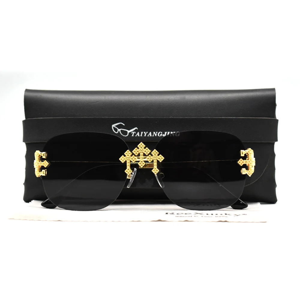 New 2025 Vintage Luxury Rimless Square Sunglasses Women Men Fashion Brand Designer Retro Sun Glasses Outdoor Travel Retro Shade