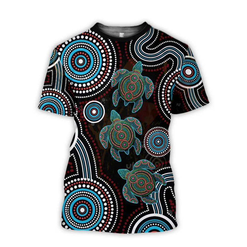 

Summer Fashion Casual Australia Aborigines Nation Style graphic t shirts New Men Trend harajuku Printed Short Sleeve Moto