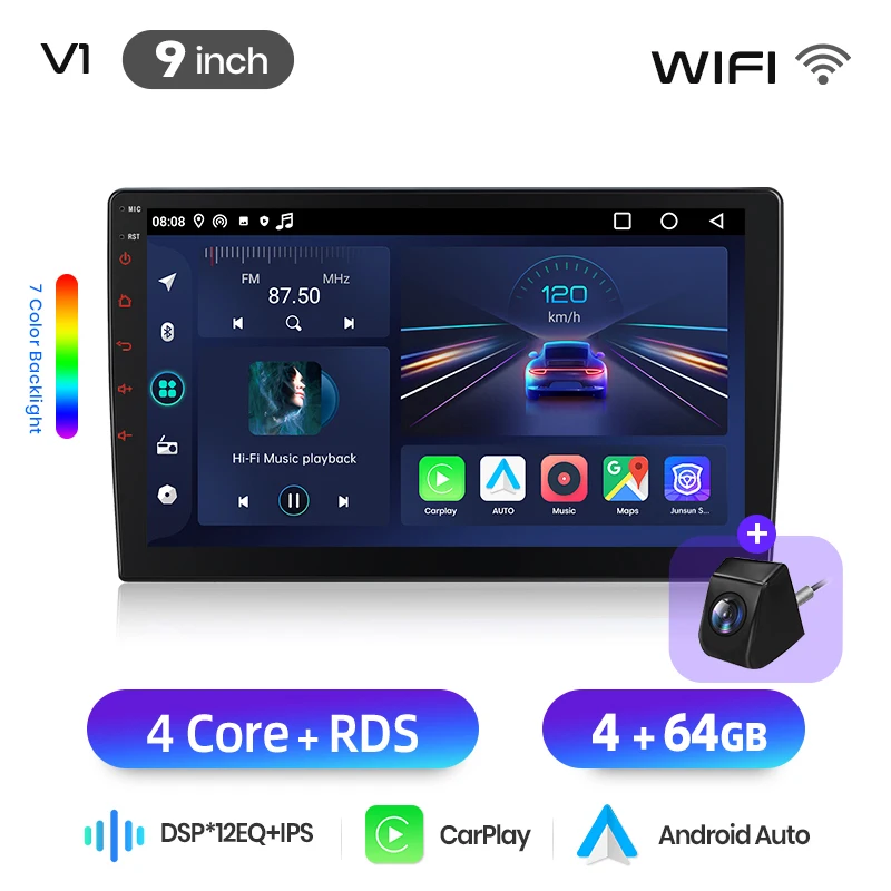Junsun Android Auto autoradio voor Mercedes Benz W169 W245 B200 W906 Sprinter W639 Vito Multimedia draadloze CarPlay SWC GPS 2 Din