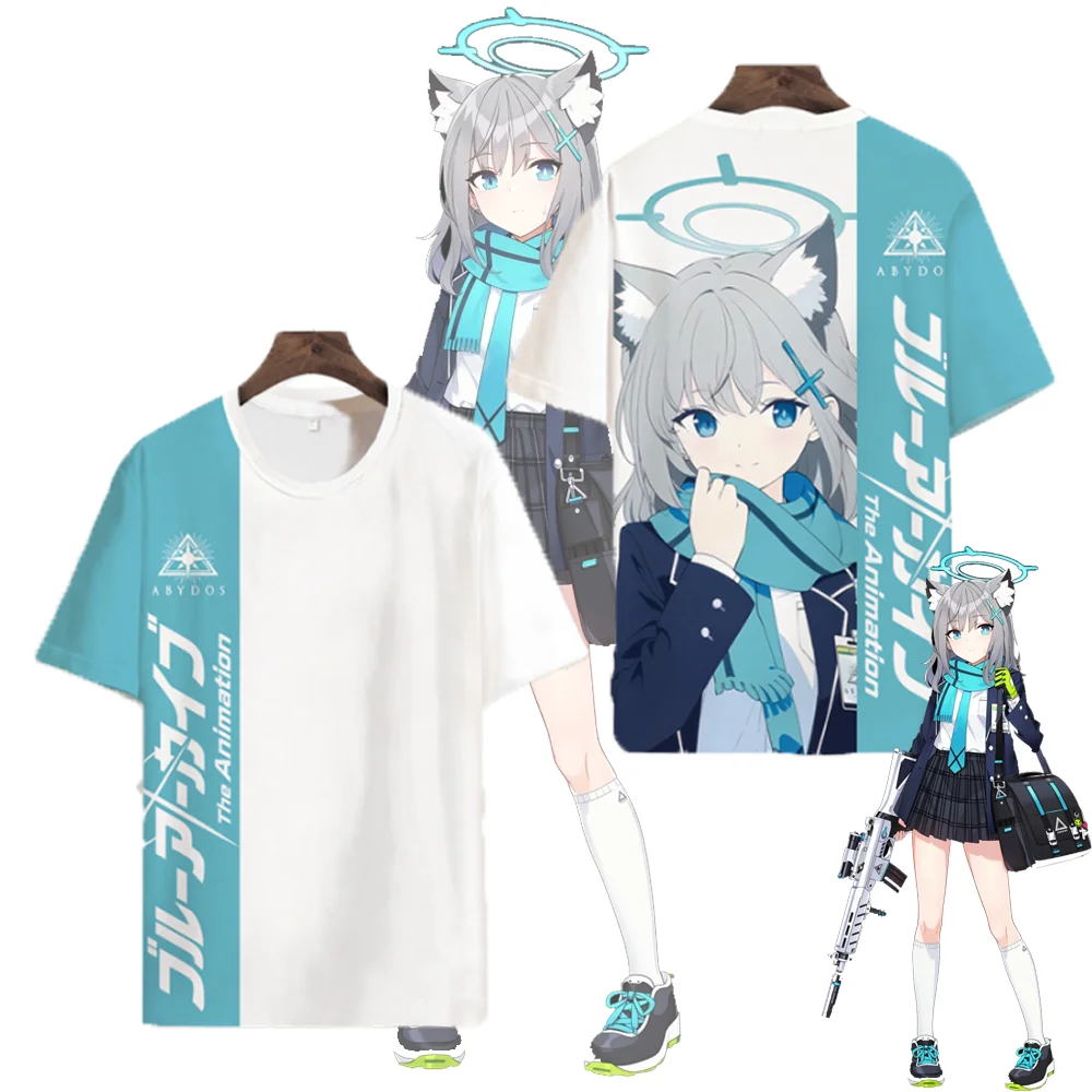 

Популярные футболки для косплея Blue Archive с 3D принтом Sunaookami Shiroko, детские футболки с героями мультфильмов аниме, летние мужские и женские футболки в стиле Харадзюку Y2k