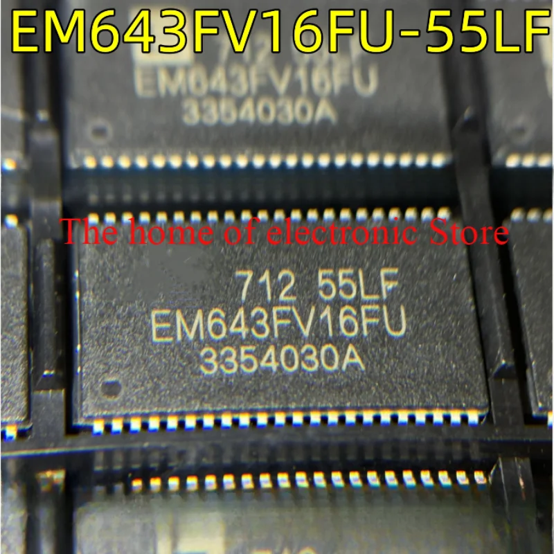 2PCS/LOT EM643FV16FU-55LF EM643FV16FU TSSOP44   256K X16 Bit Super Low Power and Low Voltage Full CMOS Static RAM