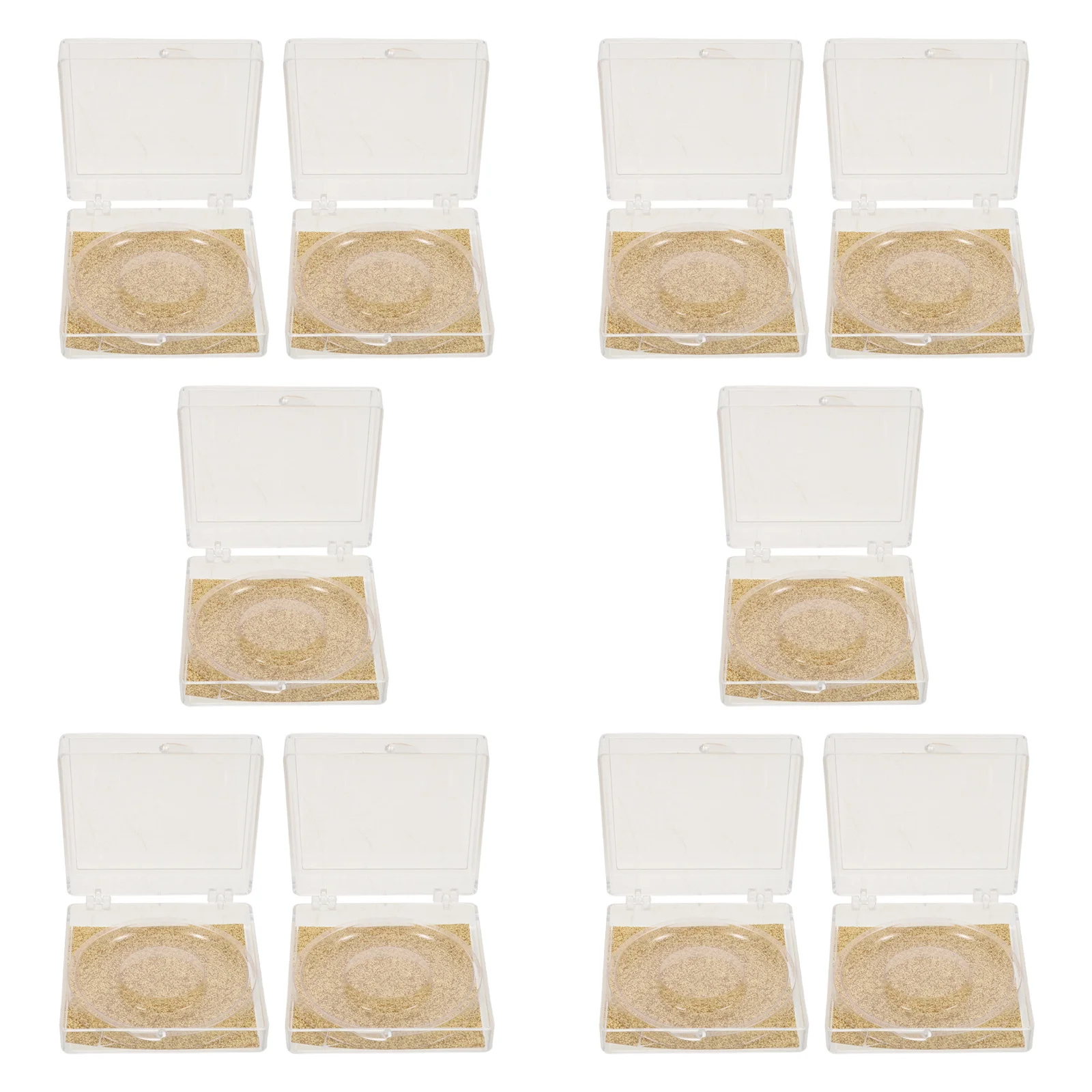 

10Pcs Lash Container Compact Portable False Eyelashes Storage Box Lash Organizer Case Travel Makeup Dustproof Airtight Eyelash