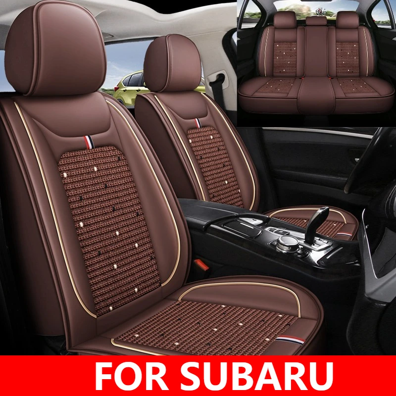 

FOR SUBARU Car seat cover PU leather ice silk splicing soft full wrap seat cover waterproof wear-resistant and dirty-resistant
