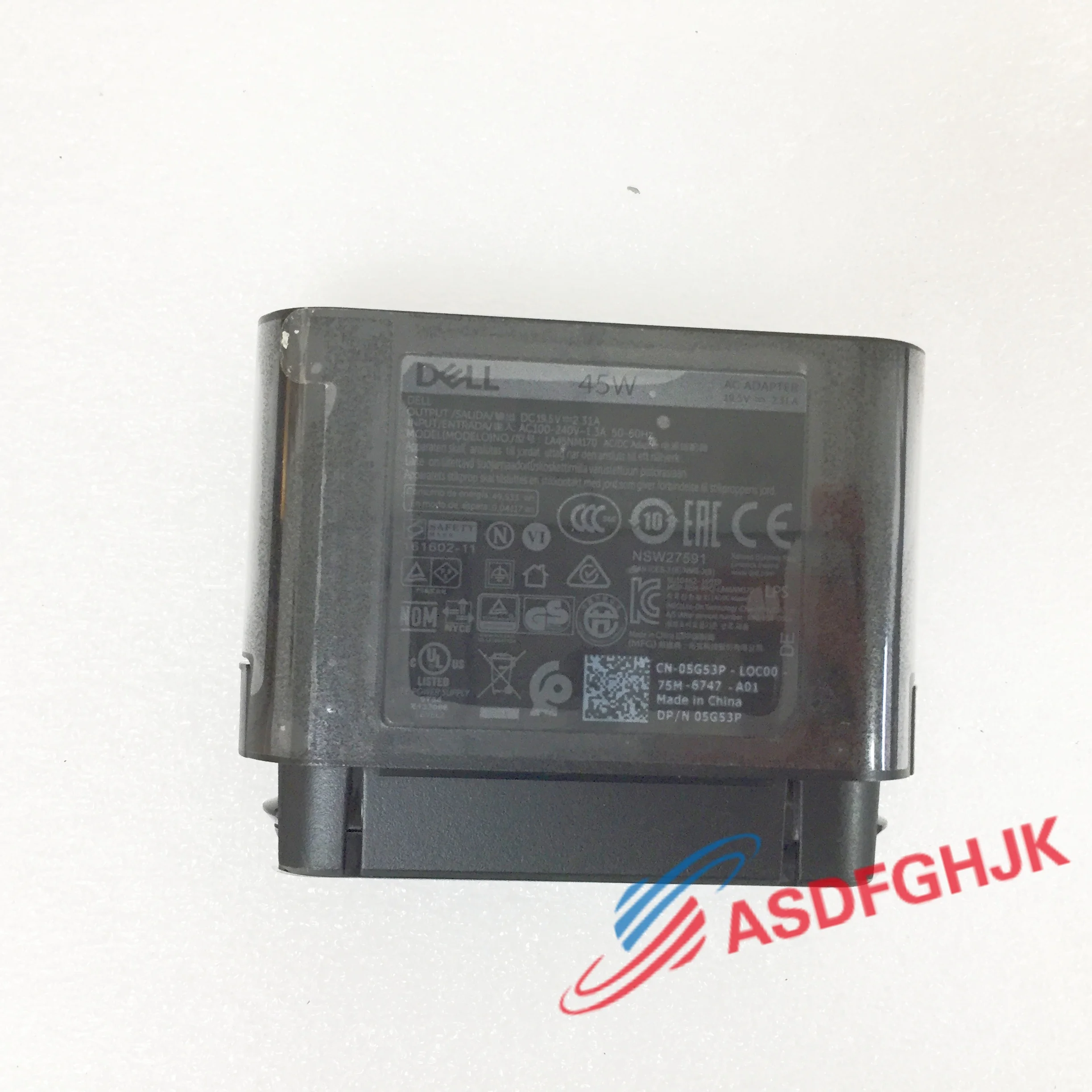 FOR Dell Charger AC Adapter 3 Pin 45W 4mm 7.4mm 05G53P 5G53P TEST OK