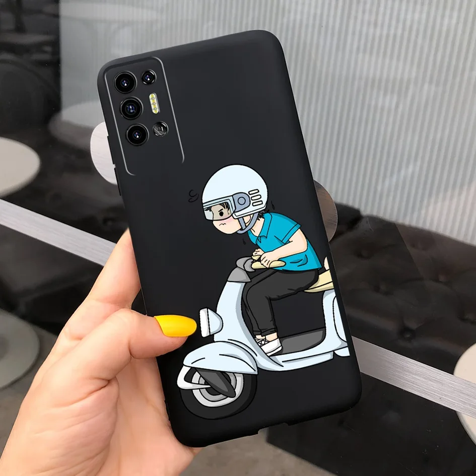 For Tecno Pova 2 Case LE7 LE7n Cute Fashion Cartoon Painted Frosted Cover For Tecno Pova 2 3 4 Phone Case Pova2 Pova3 Soft Coque