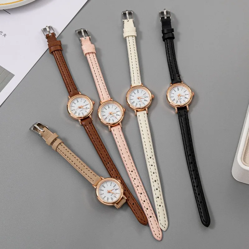 

Lady Watch Accurate Thin Strap Delicate Vintage Ultra-small Dial Decoration Alloy Academy Style Quartz Watch Clothing Accessory
