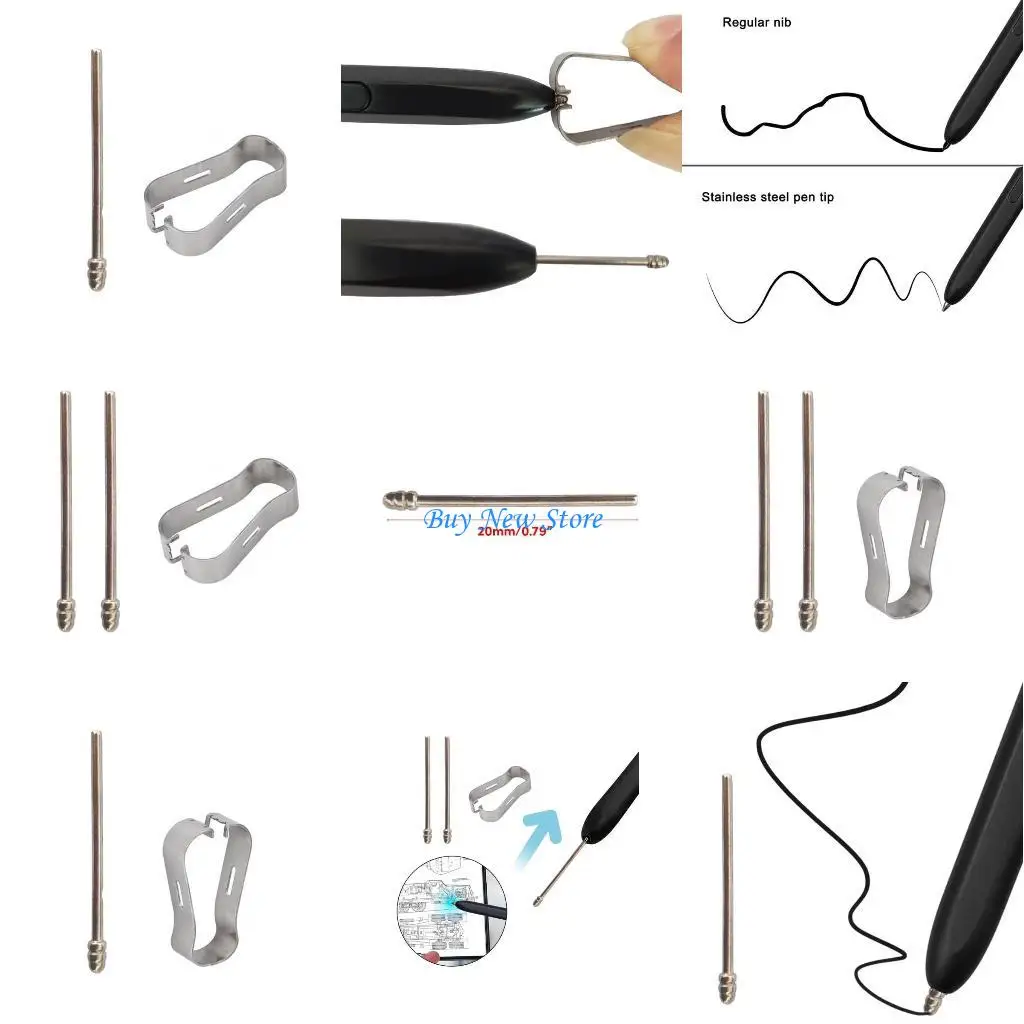 

20CE Tips/Nibs Replacement with Removal Tweezers for Tab S6S7/Note10/Note20/S22/S23U