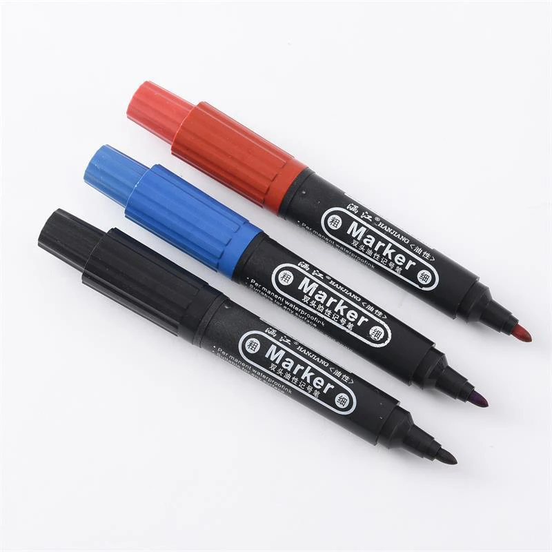 Large Double-head Oily Marker Pen Big Head Pen Waterproof Thick Head Not Fade Marker Pen Art Office School Stationery Supplies