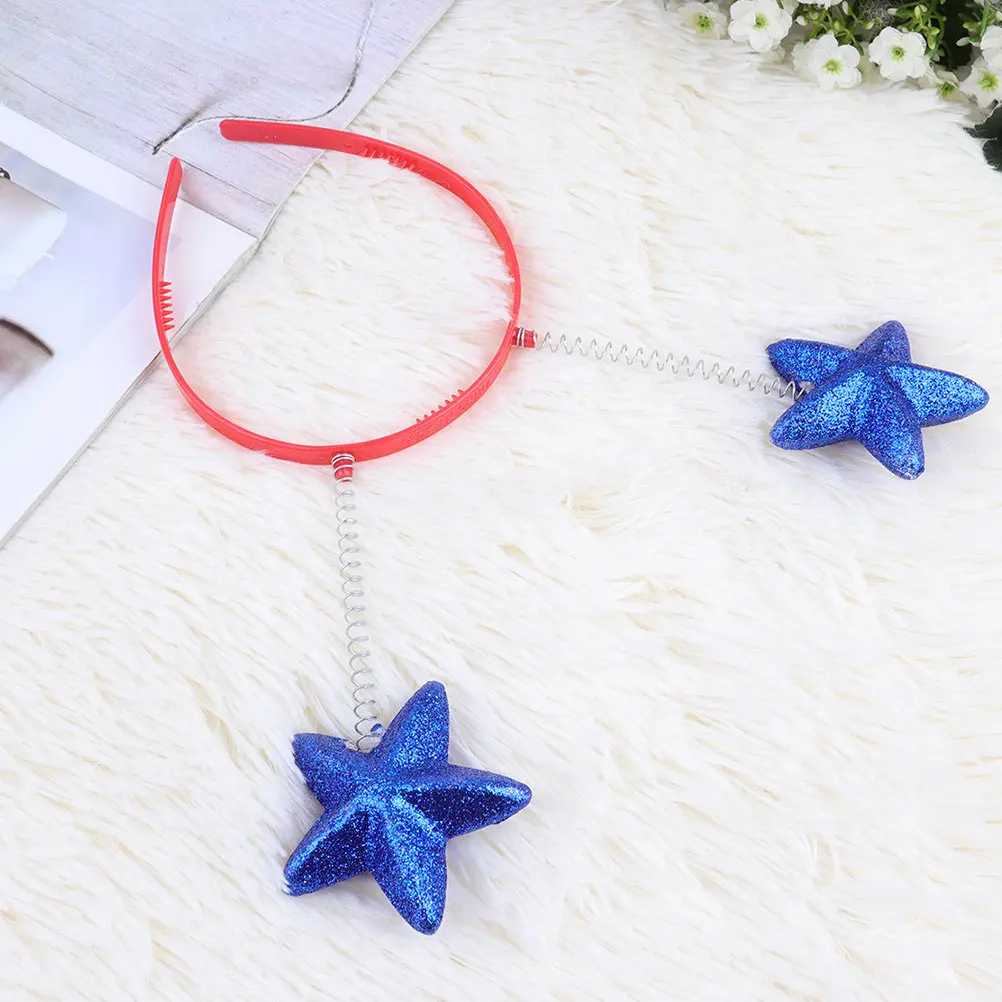 

8Pcs Sequined Star Headwear Pentagram Hair Hoop for Girls Glittering Headband Party Cosplay Birthday Gathering Photo Prop